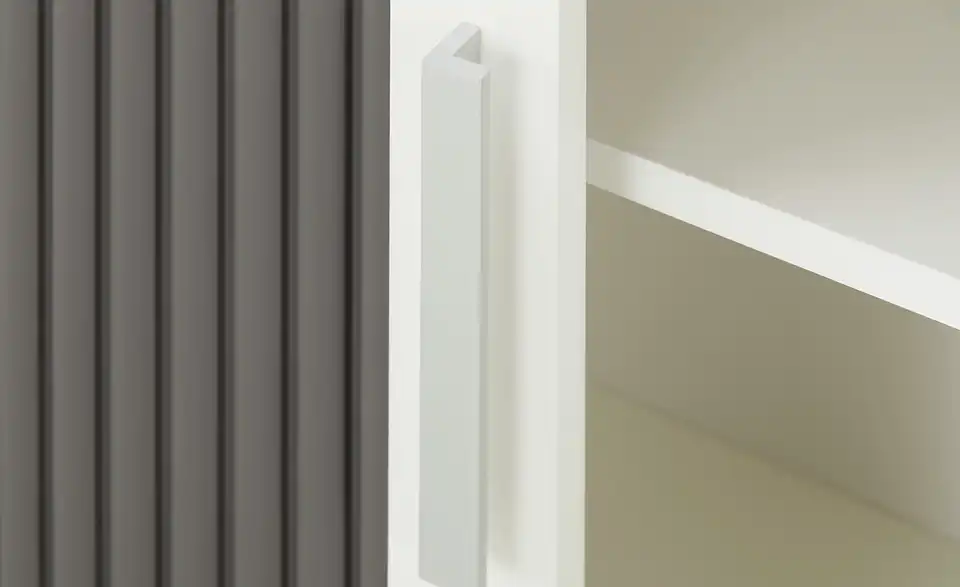 Jalousieschrank Euphrat 86 cm 69 cm Weiß, Graphit