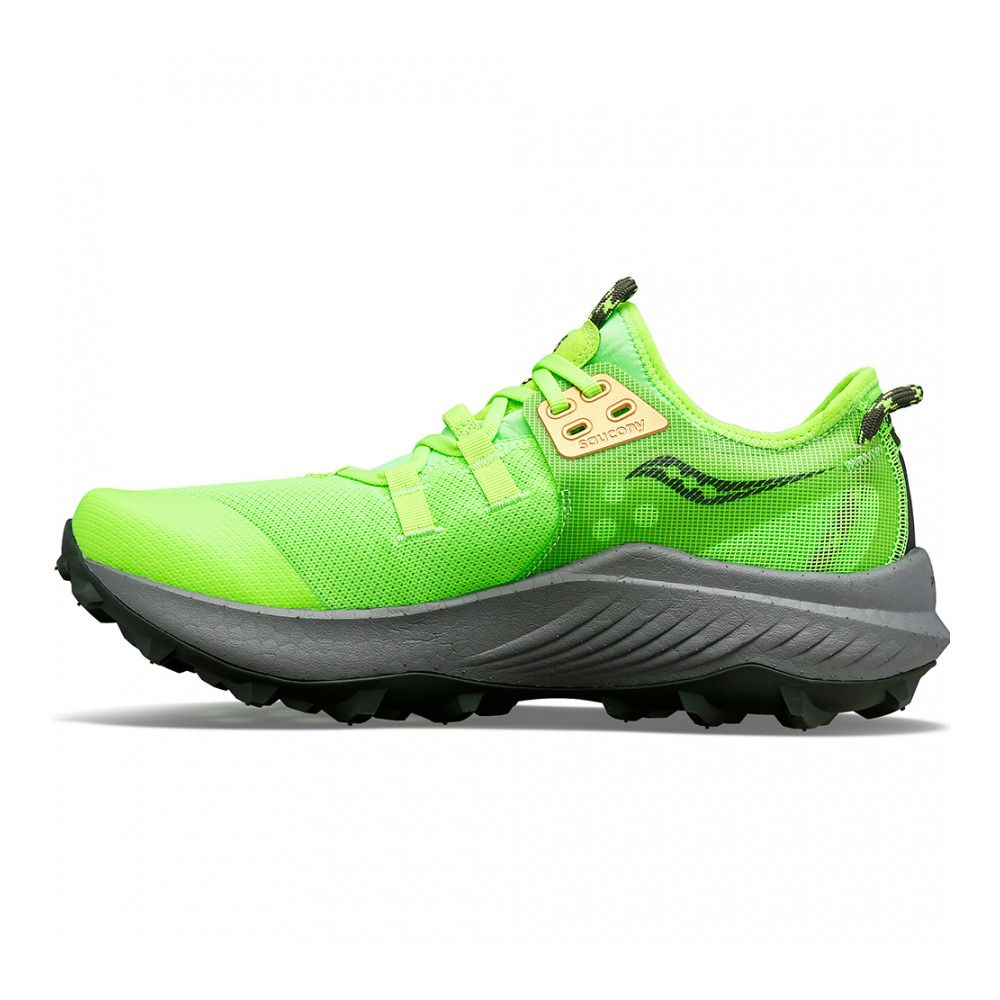 Saucony ENDORPHIN RIFT - Chaussures trail Homme slime/umbra