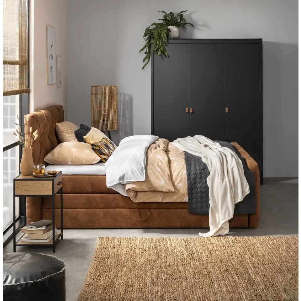 Kledingkast Madeira 2-deurs - zwart - 199x102x58 cm
