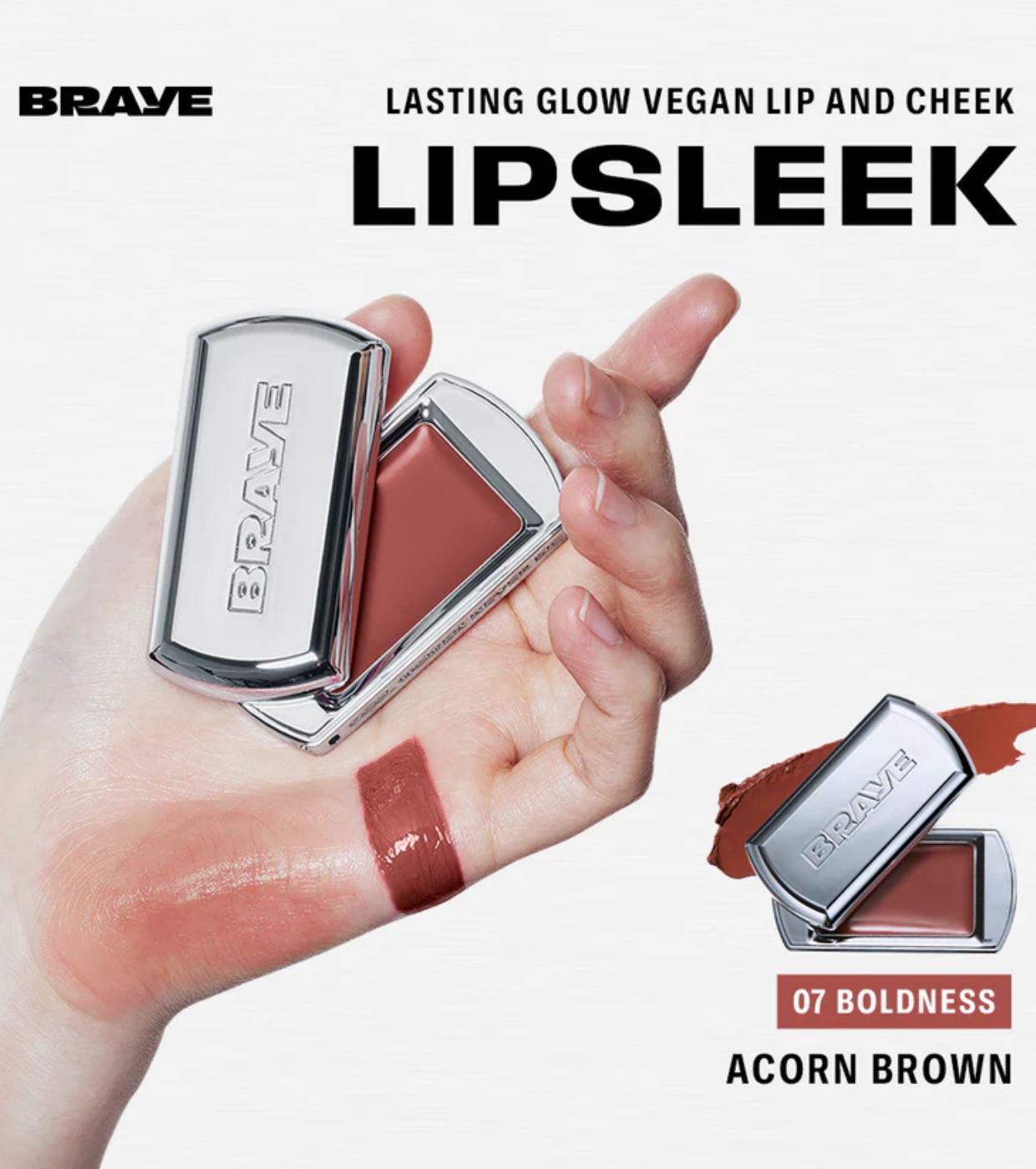 Braye - Bálsamo para Lábios e Bochechas Lipsleek - 07: Boldness