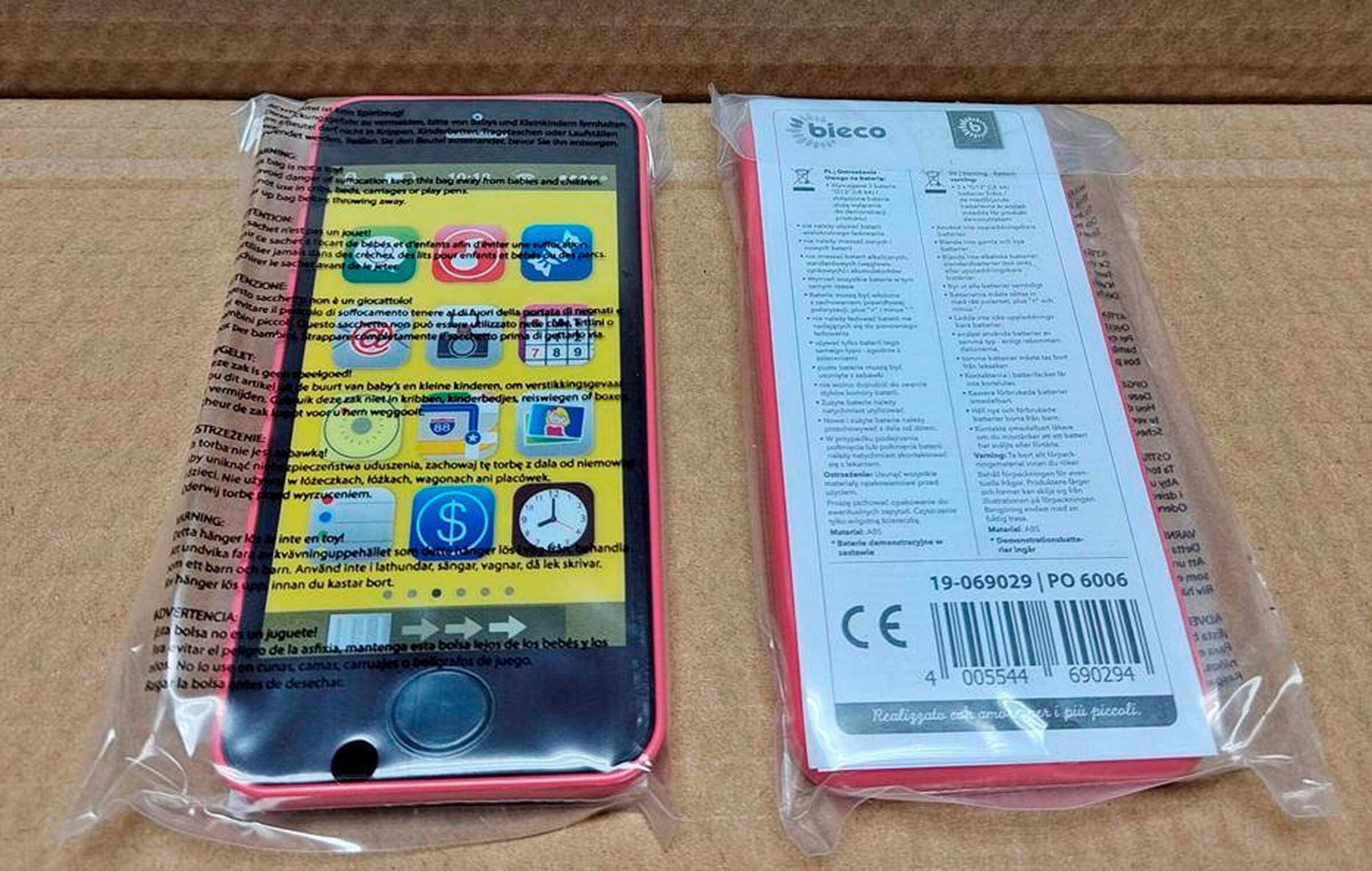 Bieco Lernspaß Kinder Smartphone Rosa