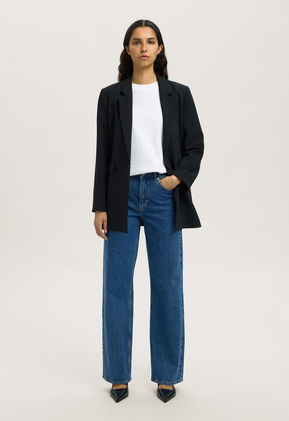 Selected Wide Leg Jeans