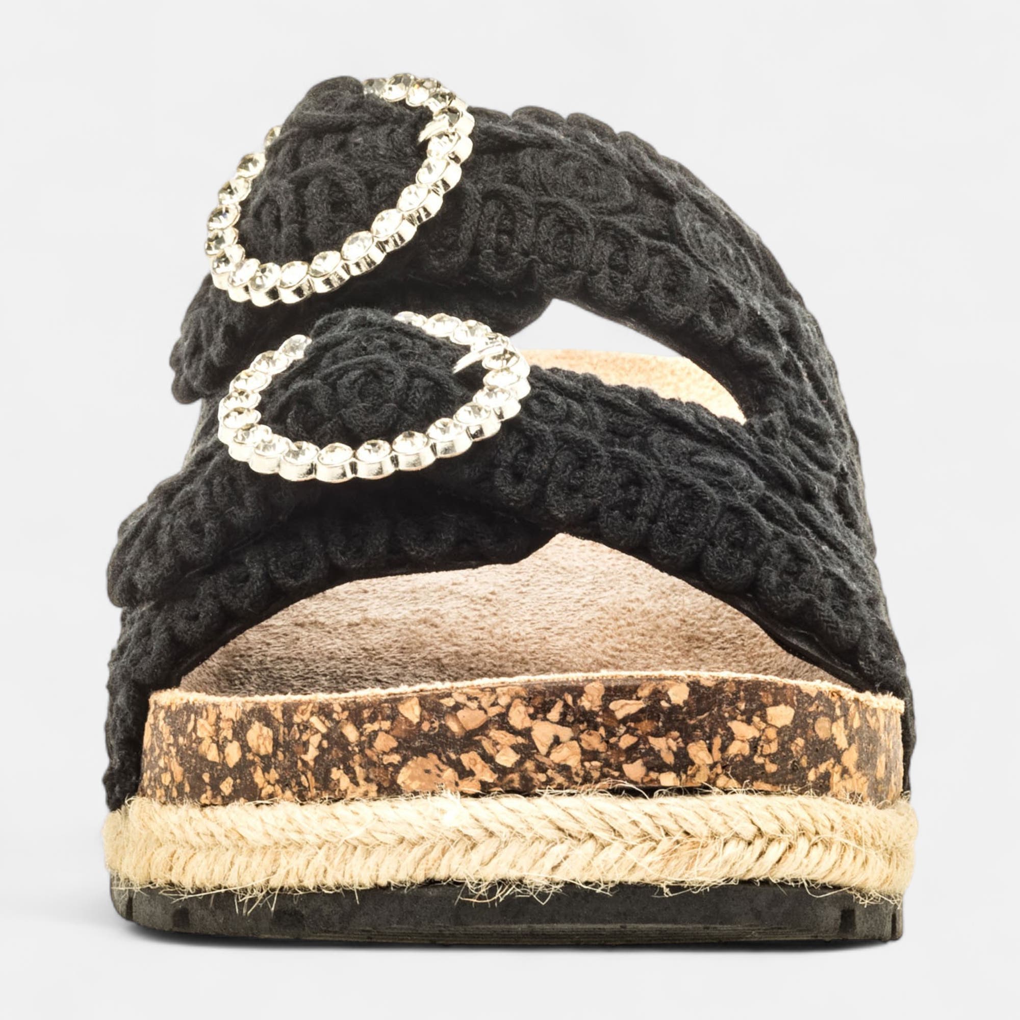 Mules semelle liège Femme noir
