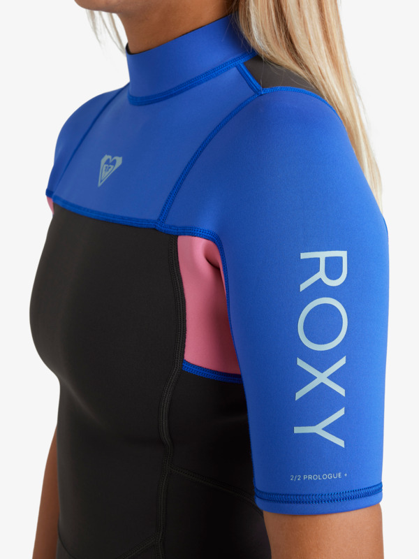 2/2mm Prologue+ Springsuit manches courtes back zip Bleu Femme