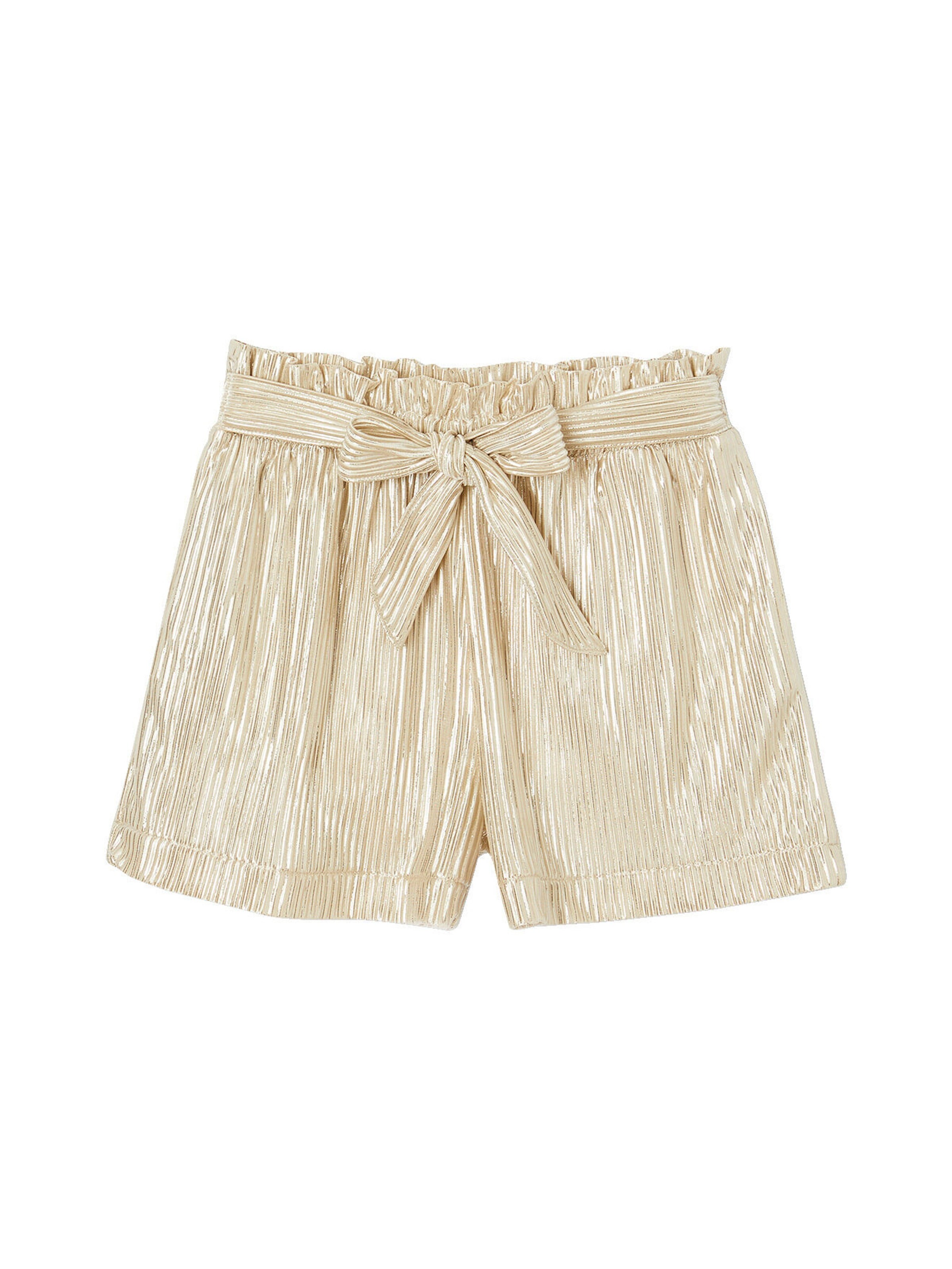 Vertbaudet Festliche Mädchen Shorts in Glanzoptik gold