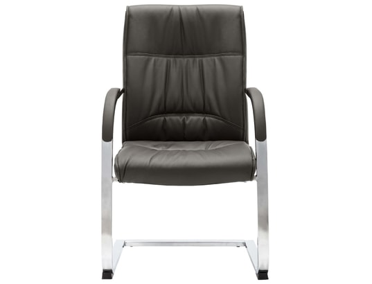 VIDAXL - Chaise de bureau cantilever gris similicuir