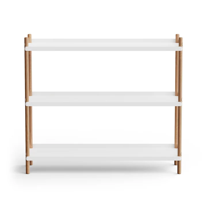 NINE - BOLT Regal 53 x 100 cm 2 Böden, Eiche / schwarz