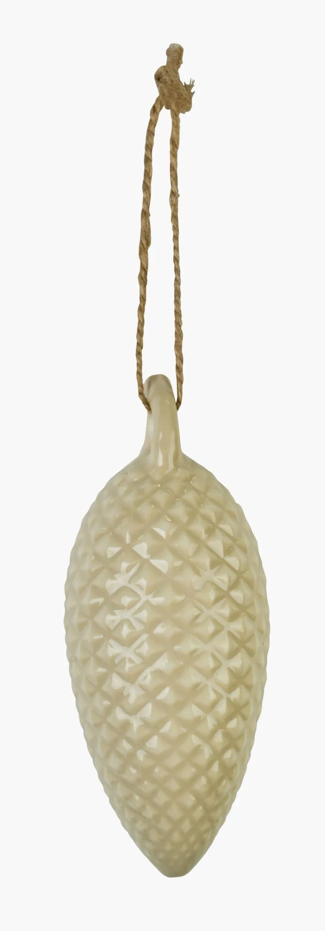 Juletrepynt beige - 4,3x4,3x10,3 cm