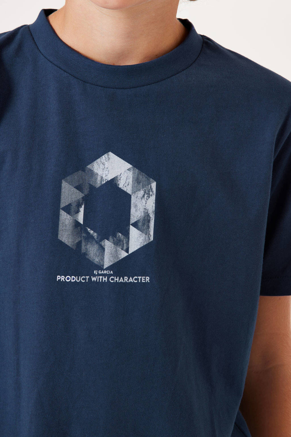 Garcia T-shirt met backprint donkerblauw