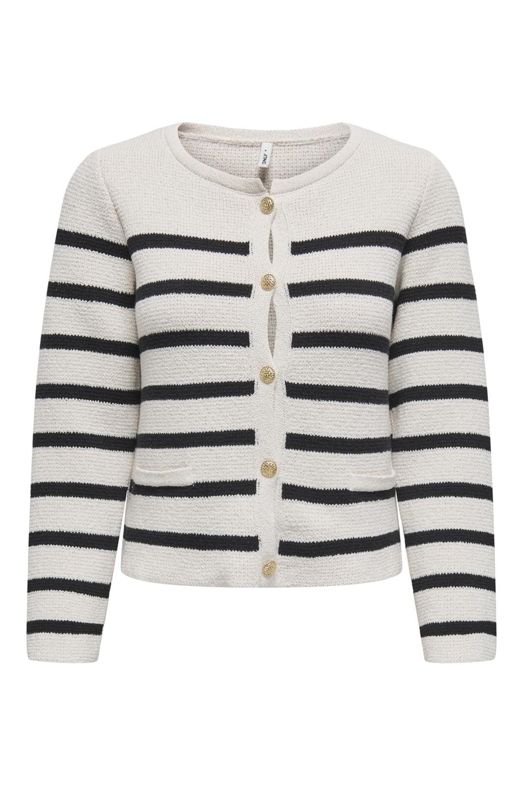 Only Onllaura Life Ls O-Neck Cardigan Cc Knt 4710153 cloud dancer w black