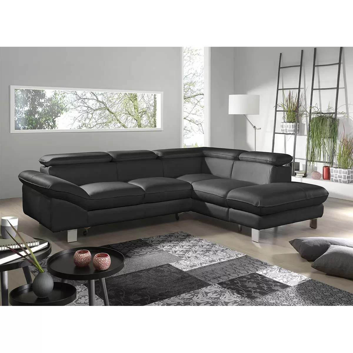 Ecksofa Driver 180 x 126 Schwarz