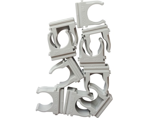 M16 buisklem voor installatiebuis, grijs, 10 stuks