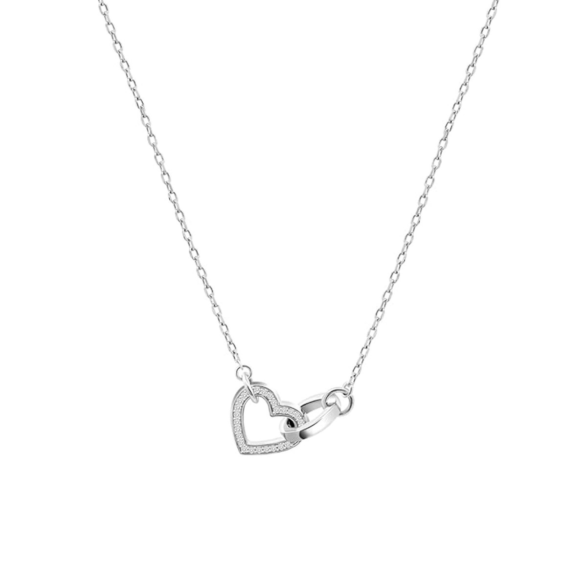 Collier Lotus Silver coeur et anneau Argent