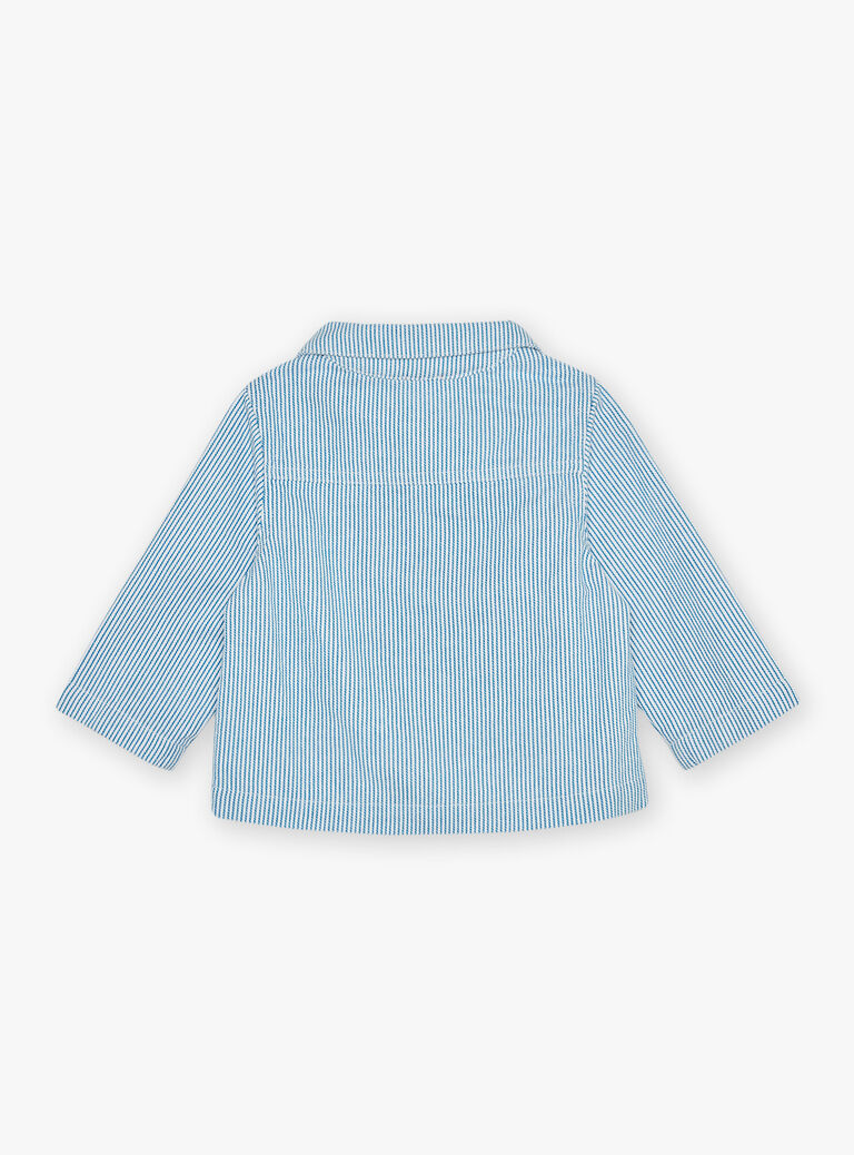 Gilet à rayures bleu azur et blanc