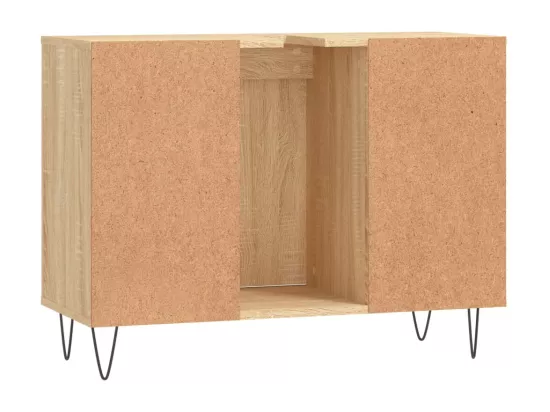 Armoire salle de bain chêne sonoma 80x33x60cm bois d'ingénierie