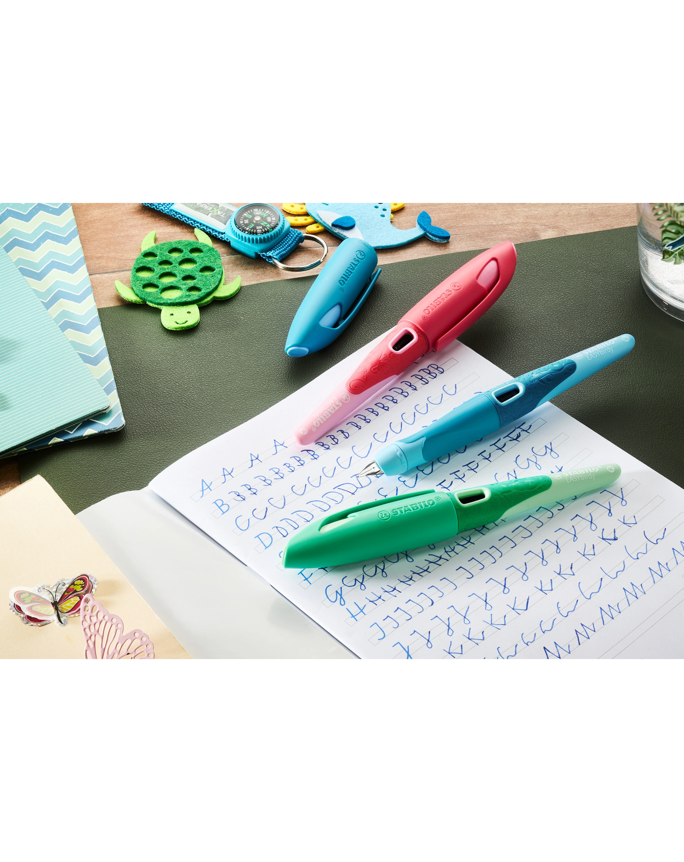 Schulfüller STABILO® EASYbirdy 3D Wildlife S.E. für Rechtshänder in blau