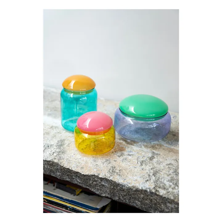 &Klevering Pot en verre Puffy | Jaune