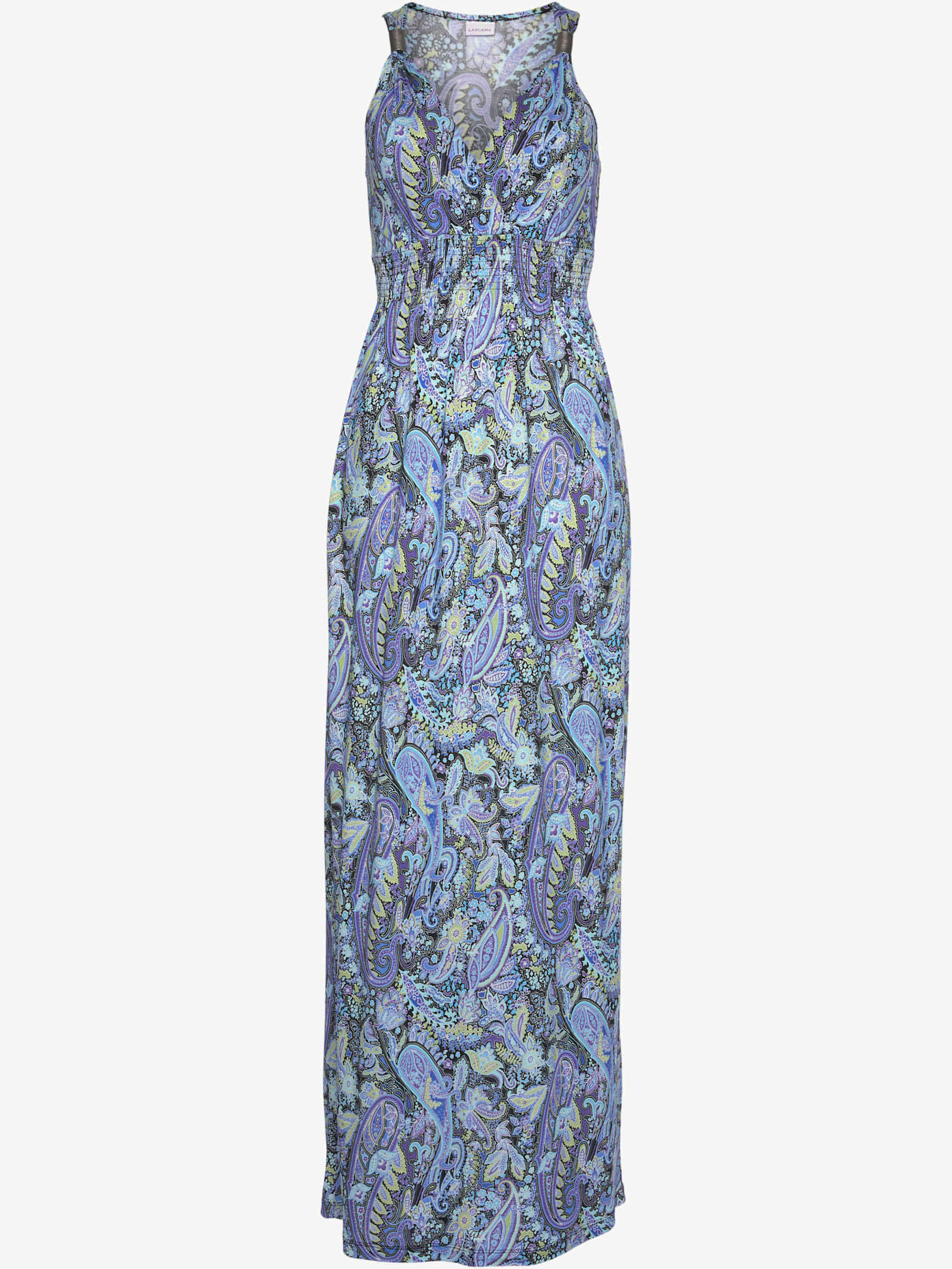 Robe longue séduisante encolure réglable