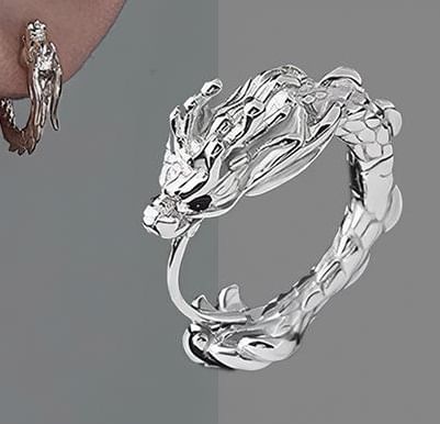 Lilafey - Dragon Alloy Huggie Oorbel