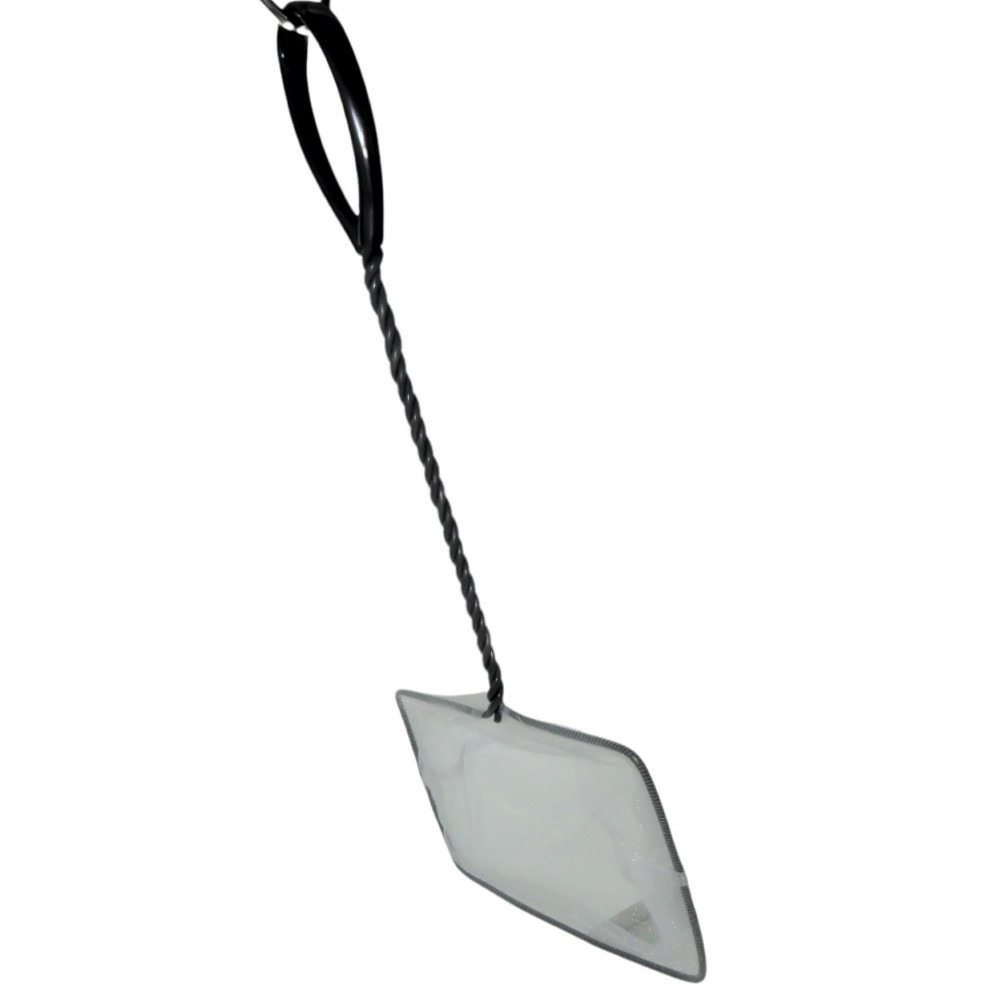 Epuisette filet blanc, maille fine, 15 cm x 13 x 40 cm, aquarium