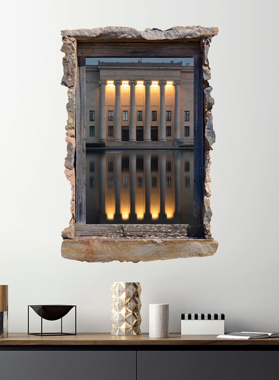 queence Wandtattoo »Palapa« Wandsticker, Wandbild, selbstklebend, 3D, Fenster