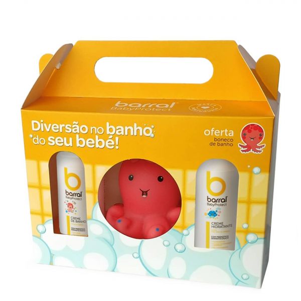 Barral Babyprotect Creme Hidratante 100ml   Creme Banho 100ml   Boneco de Banho