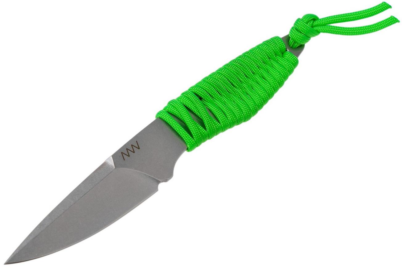 ANV P100 Sleipner, Neon Green Paracord, ANVP100-009, Black Kydex Sheath, nekmes