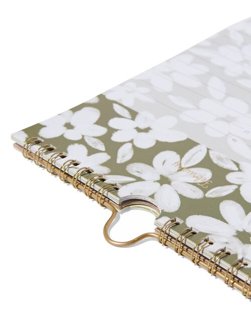 calendrier d’anniversaires 28x16 avec fleurs