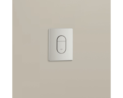 GROHE Arena Cosmopolitan bedieningsplaat, matte chromen afwerking / matte chromen drukknop 38844P00