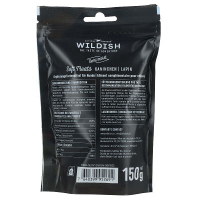 Wildish Dog Semi-Moist Treats Kaninchen 150g