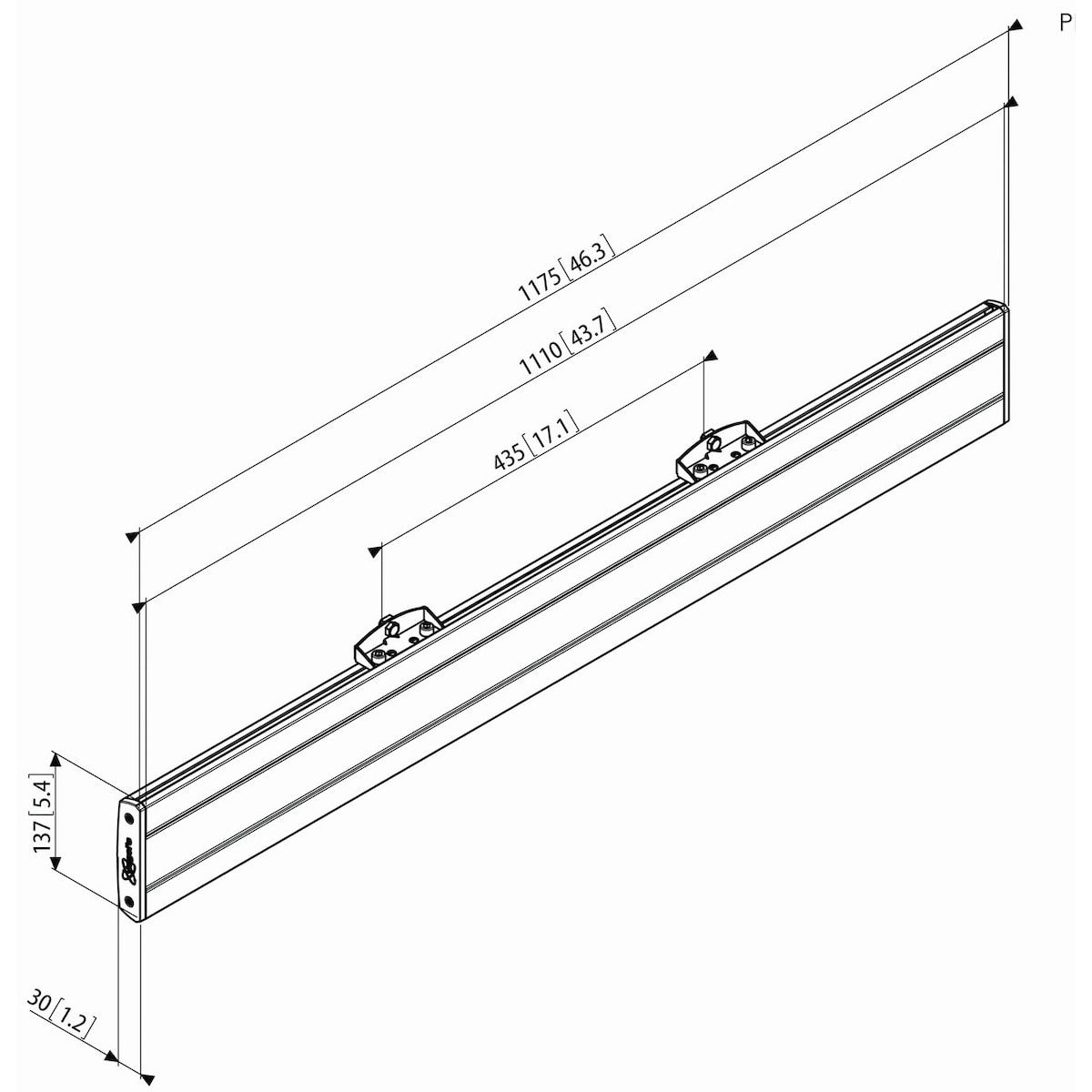 Vogels Pro PFB 3411 interface bar (sølv)