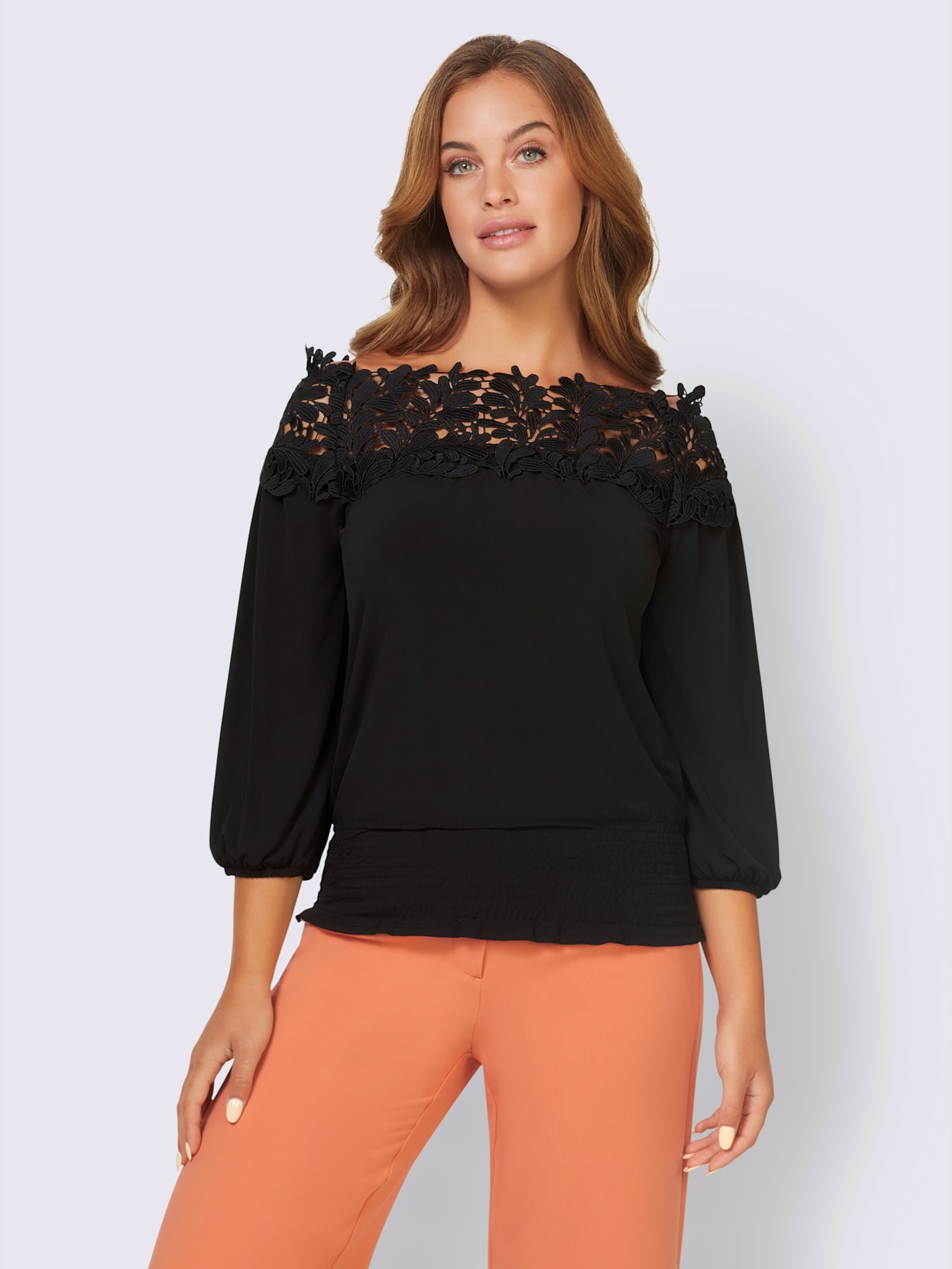 T-shirt en dentelle élasthanne