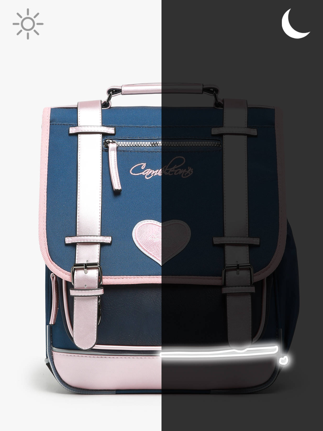 Sac  dos Vintage Fantasy 2 compartiments CAMELEON