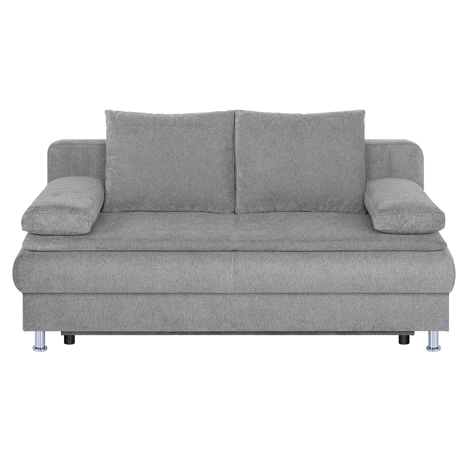 Schlafsofa - taupe - Staukasten - integrierter Topper