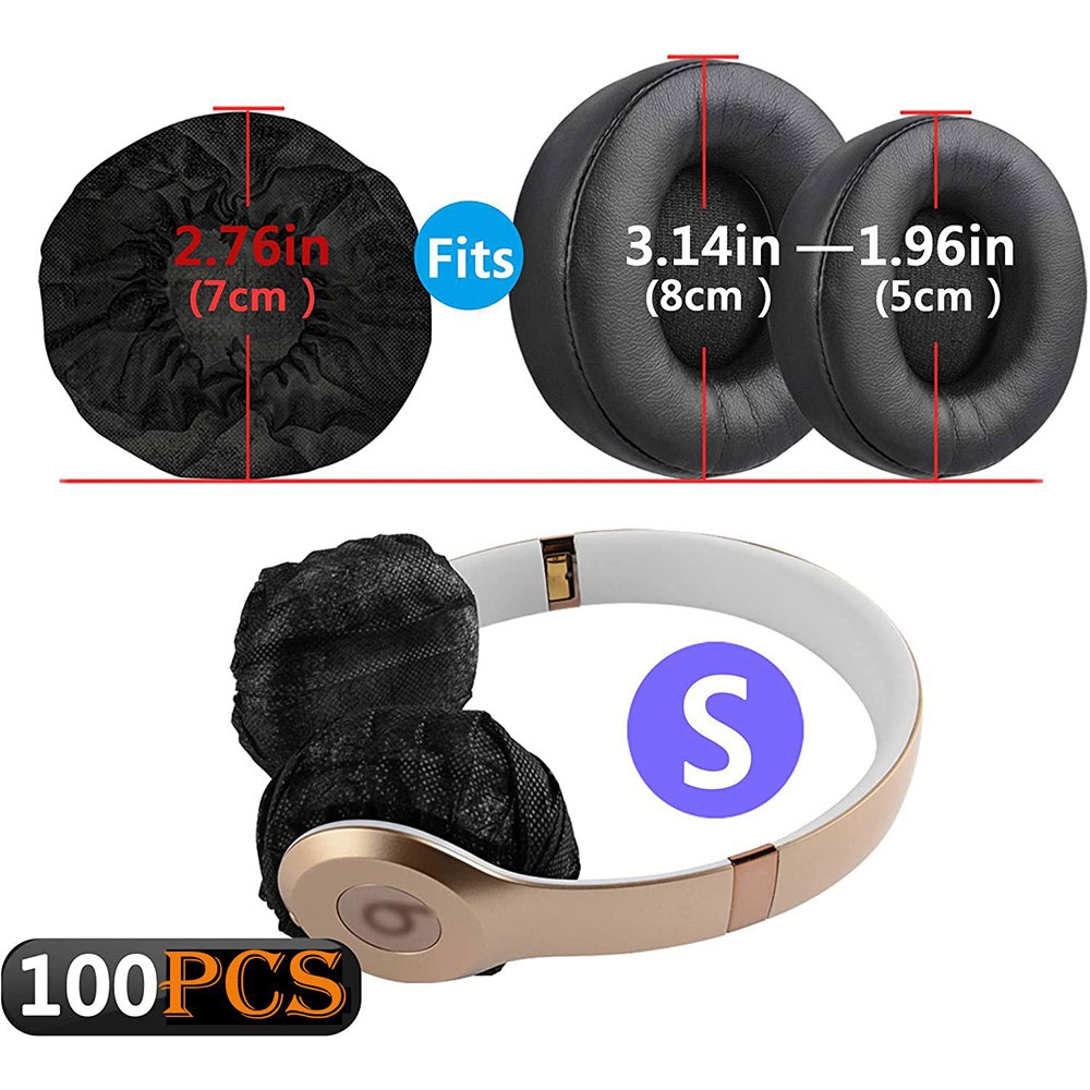 (100er Set) Ø8cm Einweg Kopfhörer Hygiene Pads Ohrpolster Überzieher
