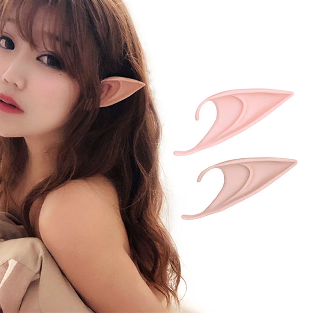 (1 Paar) 12cm Kunst Ohren Fasnachts Kostüm Zubehör Fairy Ears Elfenohren Motto Party Accessoire Halloween Foto Requisite