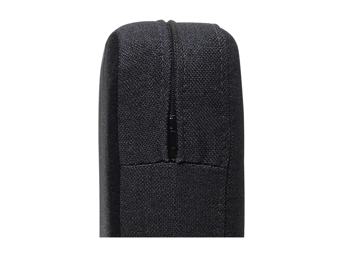 Canapé banquette 2 places en tissu noir SKIBBY
