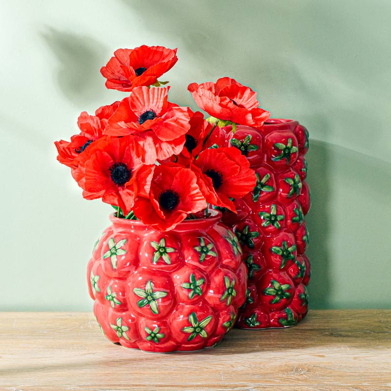 Vase droit tomates rouge