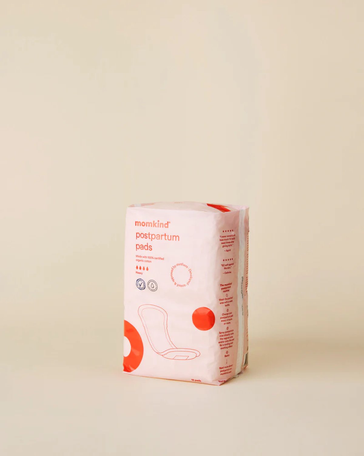 12pk Barselbind – Øko Bomull, Svært Absorberende | Organic Postpatrum Pads
