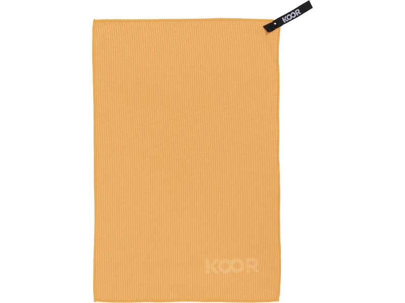 KOOR Handtuch Silva Onda Arancia S 35 x 55 cm Outdoor-Handtuch mit Silber-Ionen Veredelung