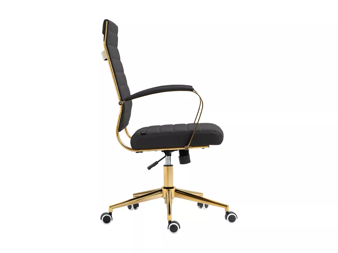 Chaise de bureau - Similicuir & Blanc - Noir - Havanna