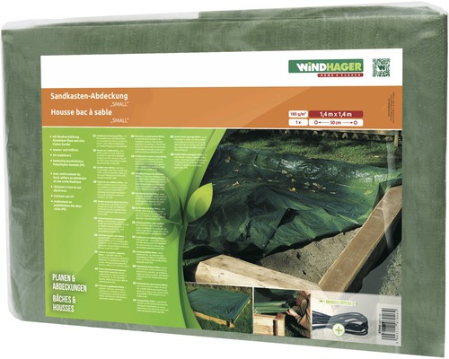 Windhager beschermhoes voor zandbak Klein 140x140 cm groen