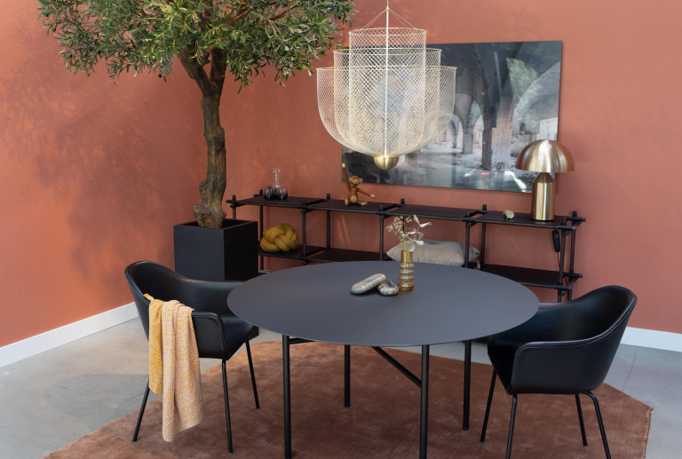 Audo Copenhagen Snaregade Round tafel Ø140 zwart eiken