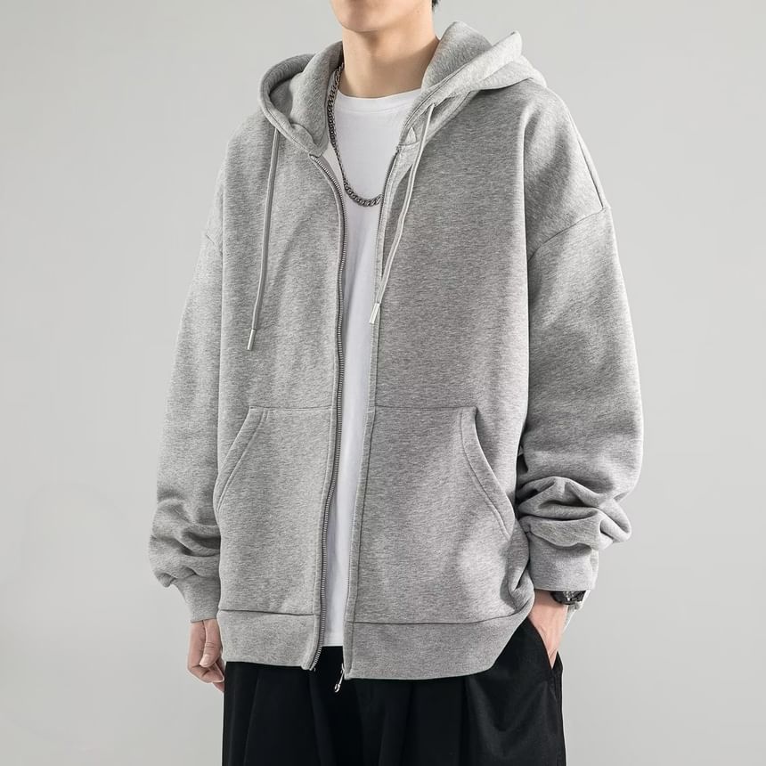 Urtishia - Effen hoodie met rits