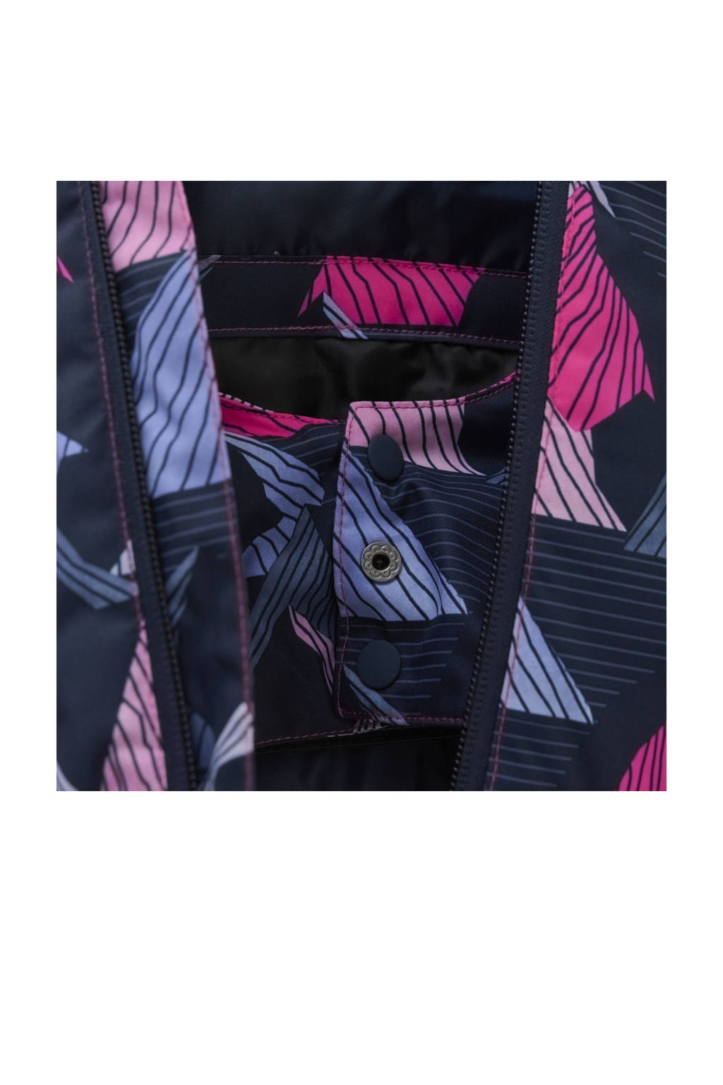 Color Kids ski-jack donkerblauw/lichtblauw/roze