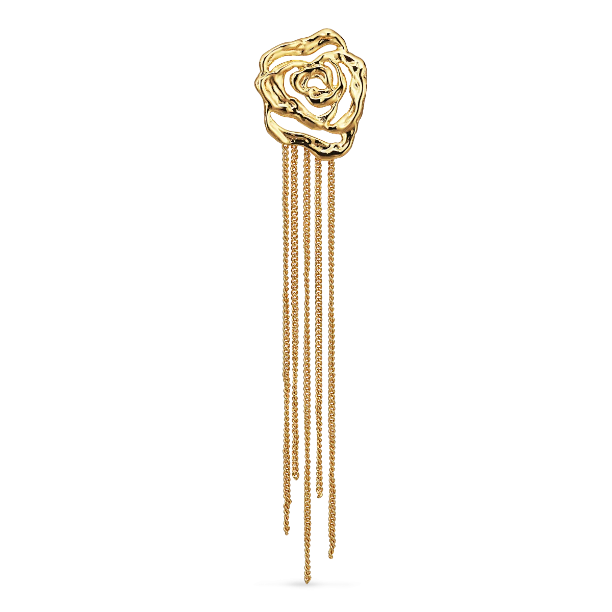 Jane Kønig Rose Chain Earring forgyldt