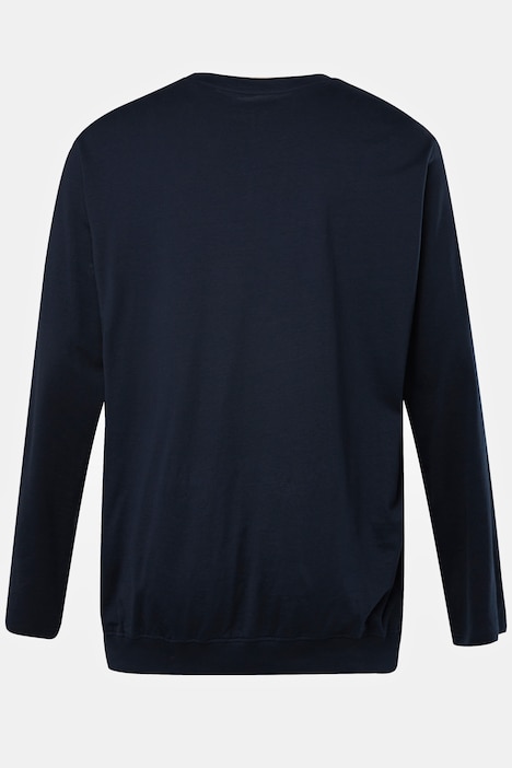 JP 1880 Langarmshirt, Basic, Bauchfit, Rundhals, bis 8 XL