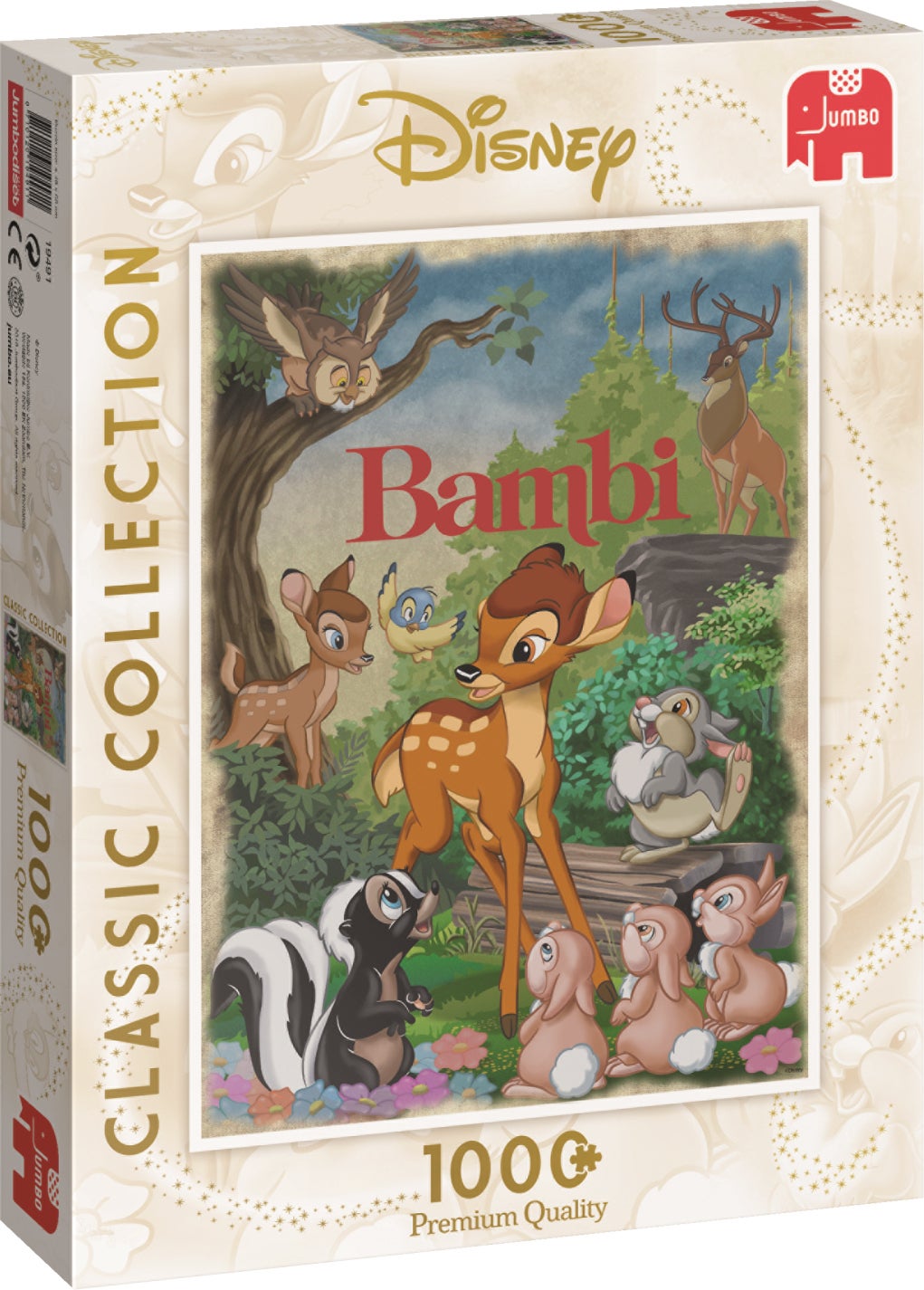 Jumbo puzzel Disney Bambi 50 x 70 cm 1000 stukjes