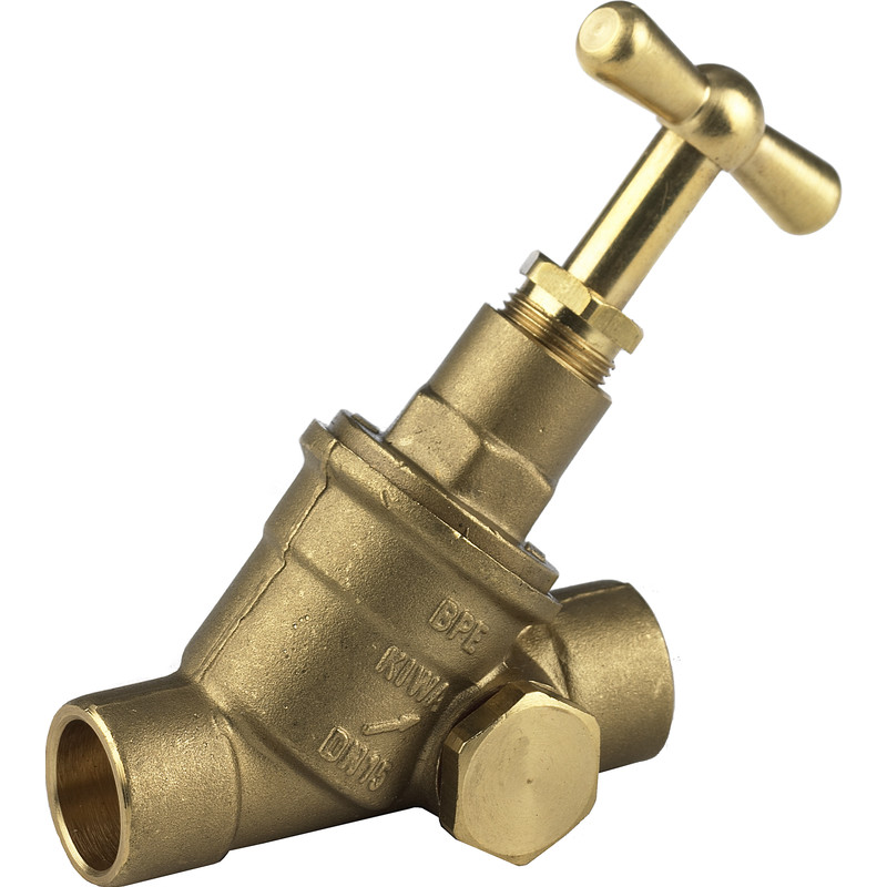 BPE stopkraan met aftapgelegenheid 22x22mm soldeer
