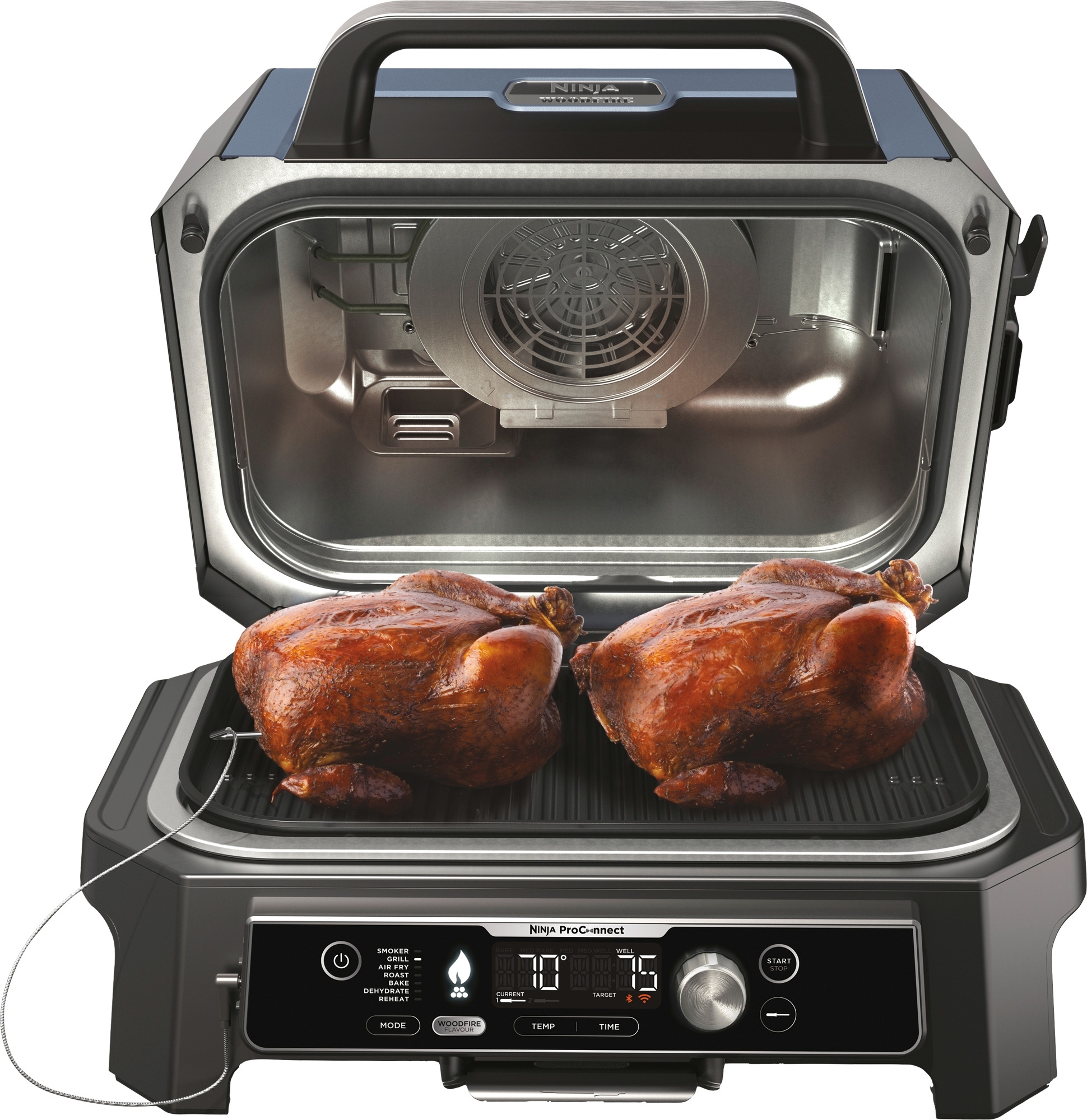 Ninja Woodfire Pro Connect XL elektrischer Outdoor Grill & Smoker 1700 W